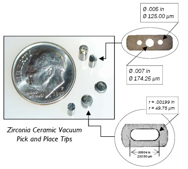 Zirconia Ceramic Vacuum Pick and Place Tips